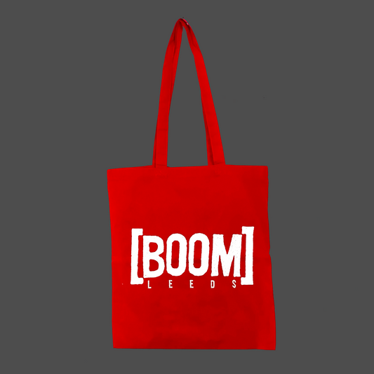 Boom Logo Red Tote Bag